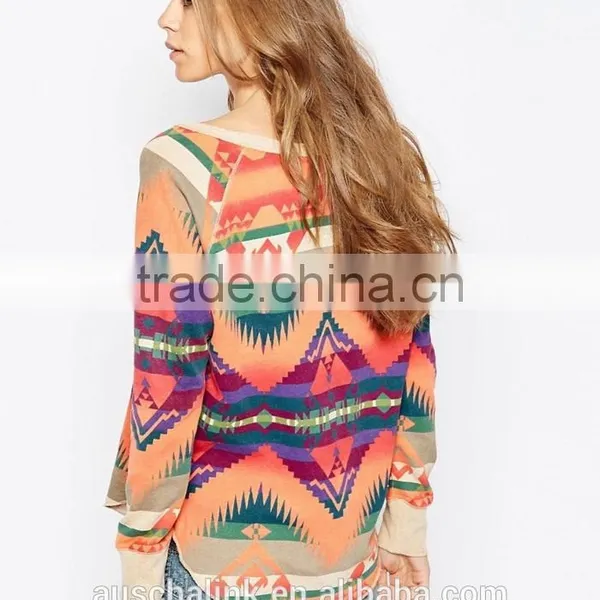 2016 Hot Sale Lady 100%cotton All Over Printed Sweatshirt photo-2