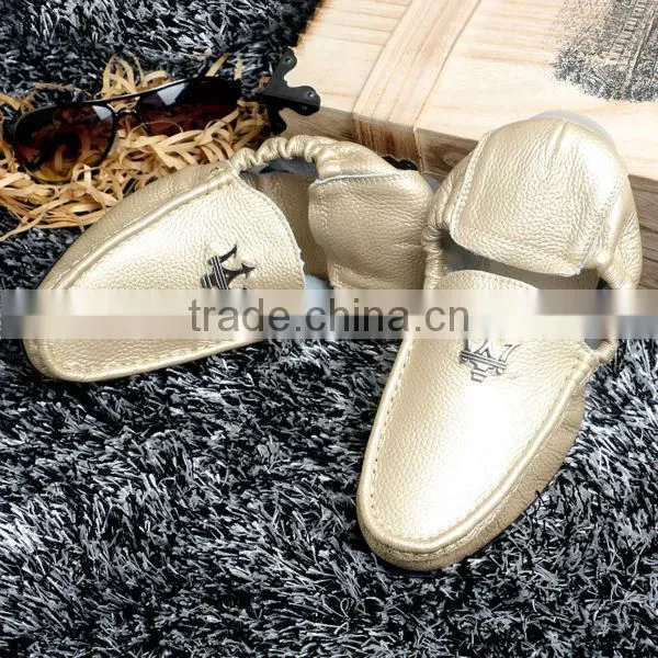 Top Layer Leather Soft Casual Shoes for Men Fashion Have Sample, Full Grain Cow Leather Peas Shoes Casual for Male photo-3