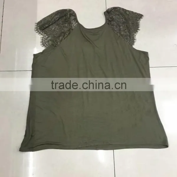 Women Amy Lace Fashion Sexy T-shirt photo-5