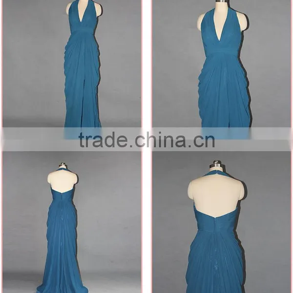 Chiffon V Neck Evening Dress Elegant/Sexy Evening Dress photo-6