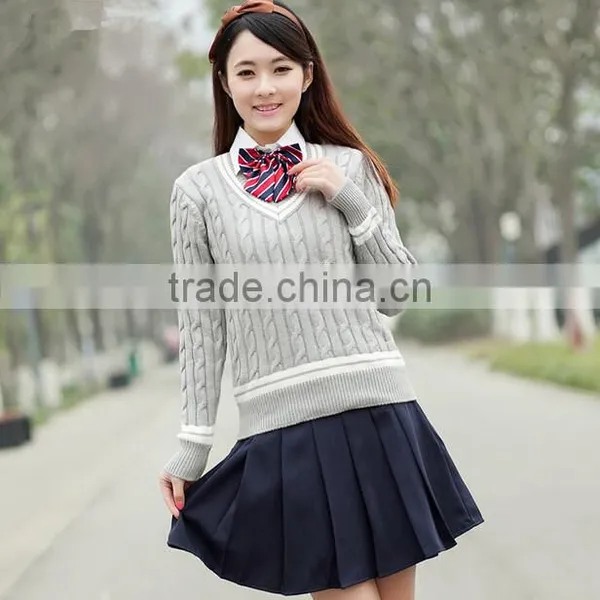 Own Brand Junior and Senior Girls High School Uniforms Suit Vest Shirt School Uniforms photo-2