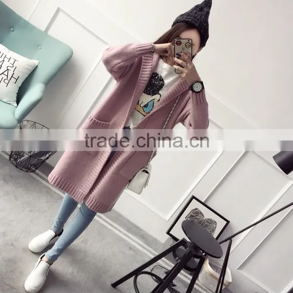 Hooded Cardigan Sweater Coat Korean Female and 2017 New Spring All-match Sweater photo-5