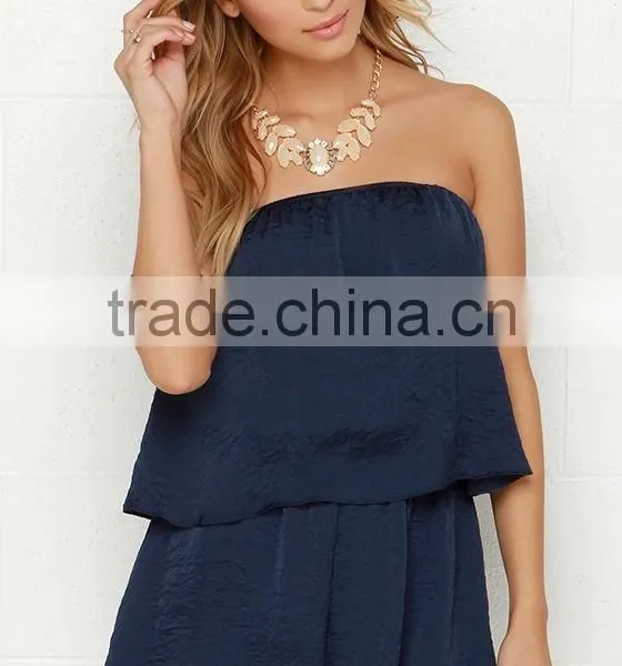 Strapless Flattering Adult Women Rompers and Jumpsuits With Tier photo-2