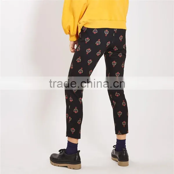 Cool Pattern Printed Hot Girt Sexi Photo Slim Fit Cigarette Harem Pants photo-4