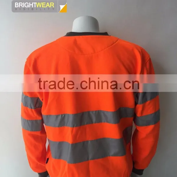Polyester Inner Brush Fleece Jacket Safety Sweatshirt Meet EN ISO20471 photo-2