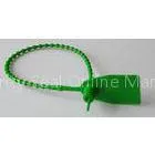 Green Numbered Plastic Security Seals For Trucks With PE And Nylon Clip