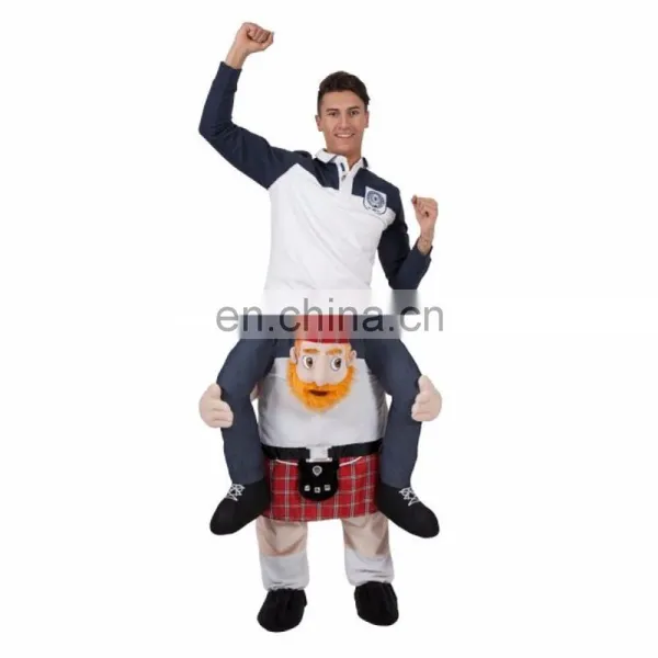 Funny Piggyback Ride On Pick Me Up Scotsman Costume photo-2