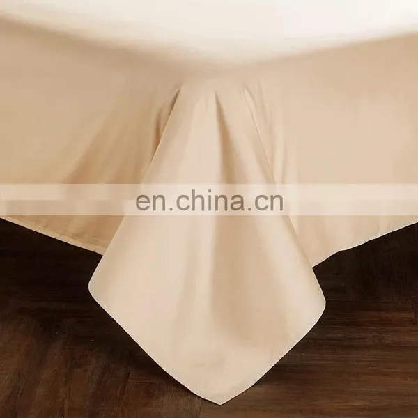Five Star Hotel Cotton Sateen Flat Sheet Bed Sheet photo-3