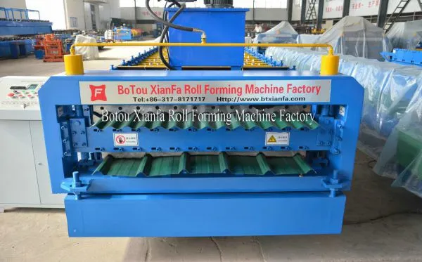 Roof Tiles Colored Steel Double Sheet Roll Forming Machine photo-3