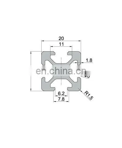 SHENGXIN v Slot 20x40 40x40 2020 Black Industry Extruded Aluminium Frames c Extrusion Profile Powder Coated for Industry India photo-2