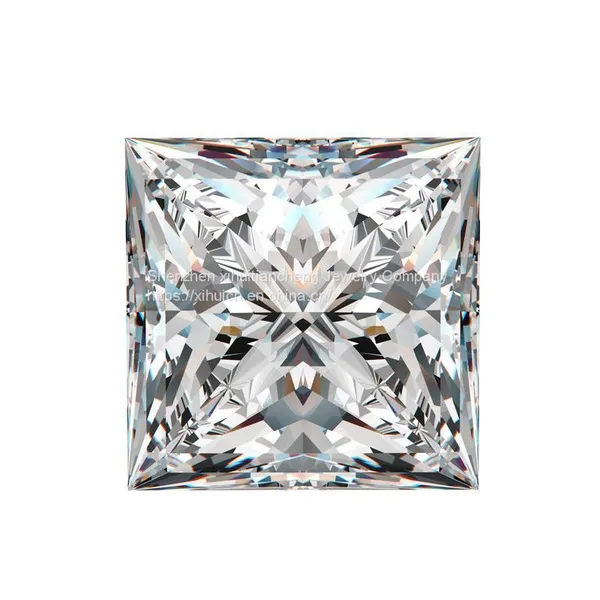 Wholesale Size White D Color VVS1 Princess Cut Moissanites Square Shape With Certificate Loose Germstones photo-5