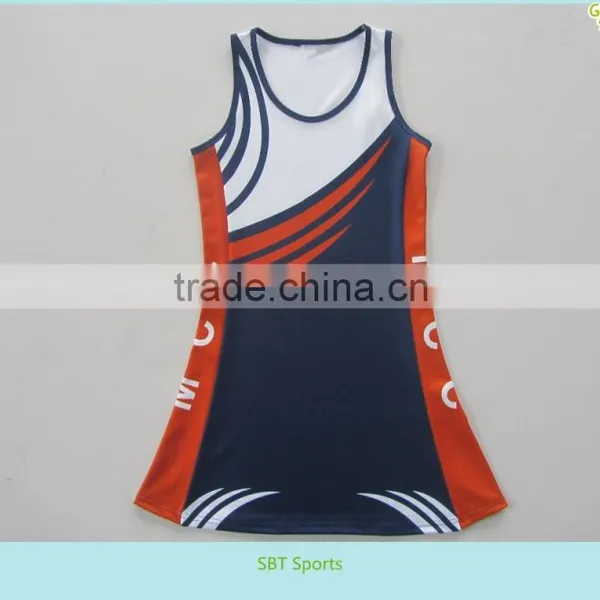 Custom Made Sublimation Plain Team Netball Dress for Woman photo-2