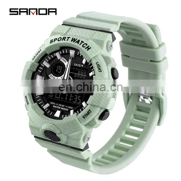 SANDA 3030 Multi-functional Ladies Brand Digital Watches Alarm Waterproof Luminous Chronograph Fashion Girls Wrist Watches photo-2