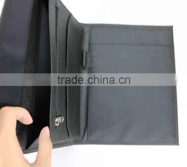 Wholesale High Quality Custom Black Color Genuine Saffiano Leather Office File Bag Document Folder Notebook photo-5