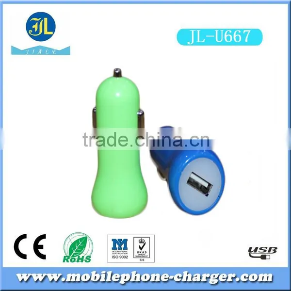 Fluorescence Green Car Charger, USB Port Auto Adapter With Bright Color photo-4