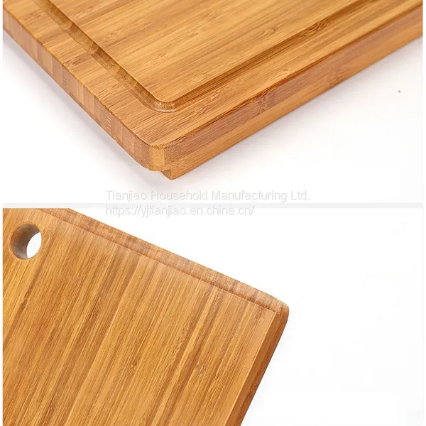 Wholesale Larger Bamboo Chopping Board With Juice Groove Have Hole Thick Kitchen Food Serivng Charcuterie Cutting Boards photo-5