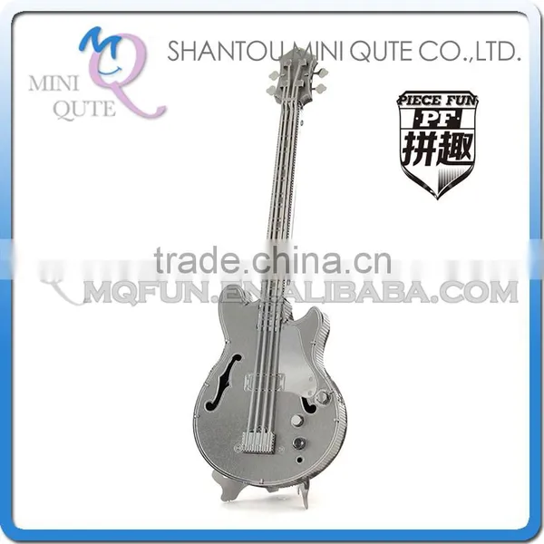 Piece Fun 3D Metal Puzzle Musical Instrument Electric Bass Guitar Adult DIY Model Educational Toys NO GLUE NEEDED NO.PF 9502