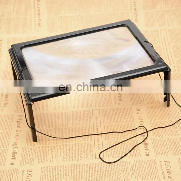3X LED Lighted Table Magnifier Magnifying Glass Lamp A4 Reading Aid Loupe photo-4