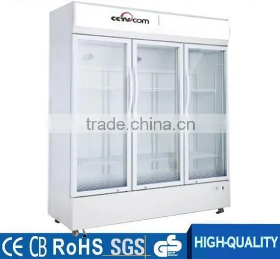 2 Doors Electric Beverage Cooler Refrigerator for Fruits and Vegetables photo-3