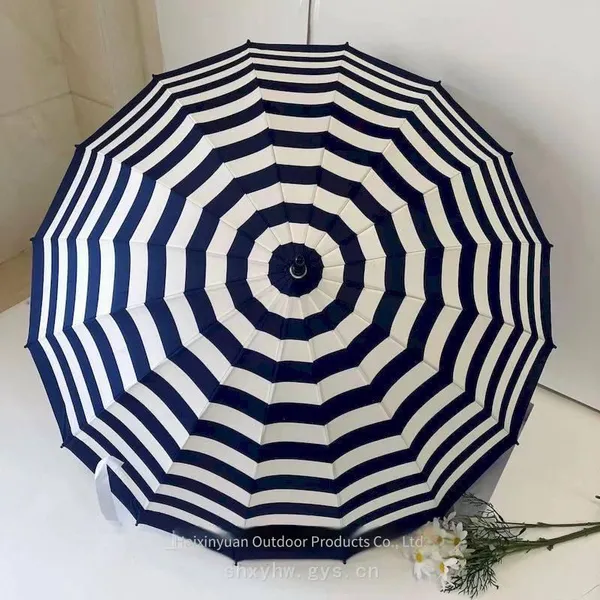 Straight Rod Umbrellas, Bent Handle Umbrellas With 16 Ribs, Customizable Advertising Gift Umbrellas, Multi - Ribbed Umbrellas for Both Sunny and Rainy Days, Commercial Sunshades photo-2