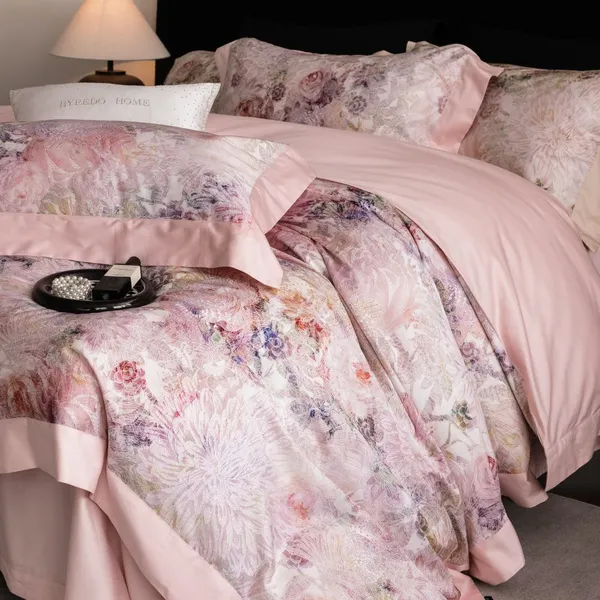 Skin-Friendly 100% Cotton Queen 4-Piece Set, Machine Washable Durable Bedding Collection photo-5