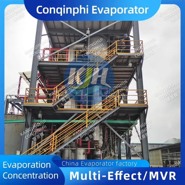 304 Stainless Steel Tubular Three-Effect Evaporator With PLC Control for Efficient Concentration photo-4