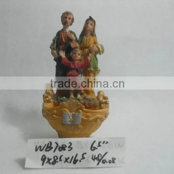 Polyresin Religious Holy Cup With Saint Figurine for Sale photo-4