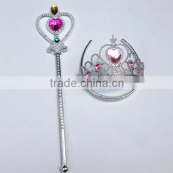 Wholesale Electroplating Plastic Kids Pink Princess Magic Wand Fairy Beauty Magic Stick photo-6