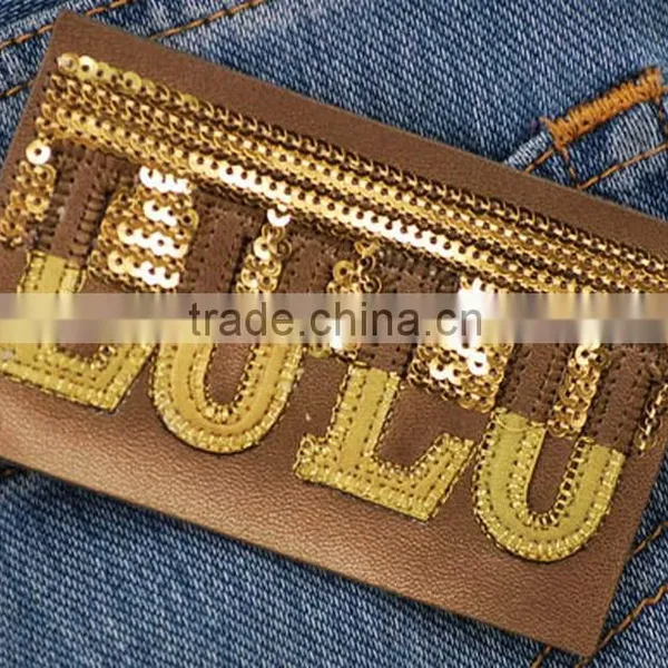 Best Price Competitive Jeans Leather Patches Printed photo-4