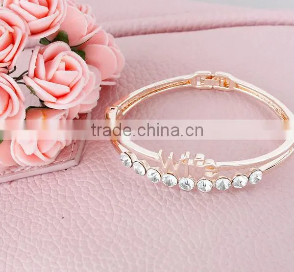 Wedding Jewelry Stainless Steel Love Heart Bangles Bracelet For Wife photo-2