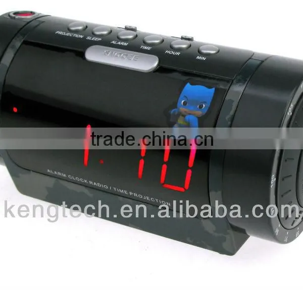 Long Shape Desktop Projector Clock Radio photo-2