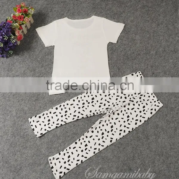 2016 Wholesale Baby Kids Casual Clothing Sets Summer Children Girl Cotton Suit Sets Children Outfits photo-3