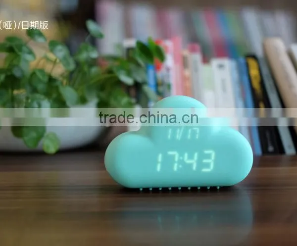 Creative Voice Alarm / Clouds Clock / Children Small Bedside Alarm Clock / Mute Luminous Electronic Clock Watch Wall Clock