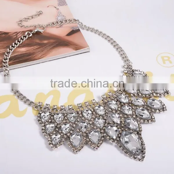 Splendid Womens Bib Statement Luxury Rhinestone Necklace For A Classic But Elegant Design photo-2