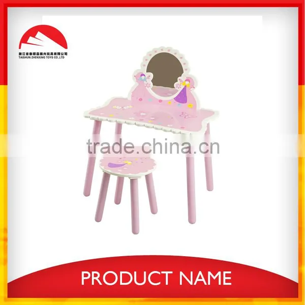 Wooden Kids Vanity Dressing Table With Mirror photo-2