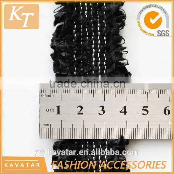 Full Frontal Fashion Design Black Lace Trim for Fashion Garment photo-4