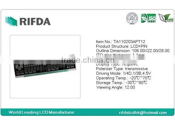Negative Transmissive 7 Segment 30 Pin to 40 Pin Lcd Display photo-2