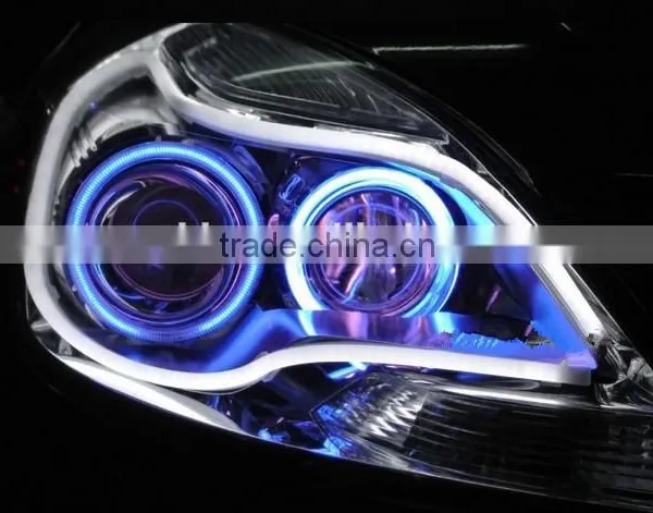 30cm 45cm 60cm 85cm Dual Color Yellow White Auto Flexible Led Drl Daytime Running Light photo-4