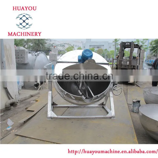 Industry Sanitary Double Jacketed Kettle With Stirrer Stainless Steel Cookware Set photo-5