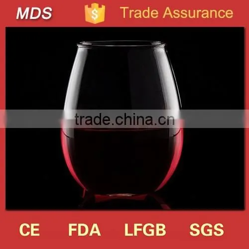 Modern Style Flat Bottom Egg Shaped Wine Glass photo-3