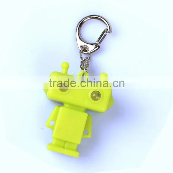 Cheap Plastic Robot LED Light Flash Keychain photo-4