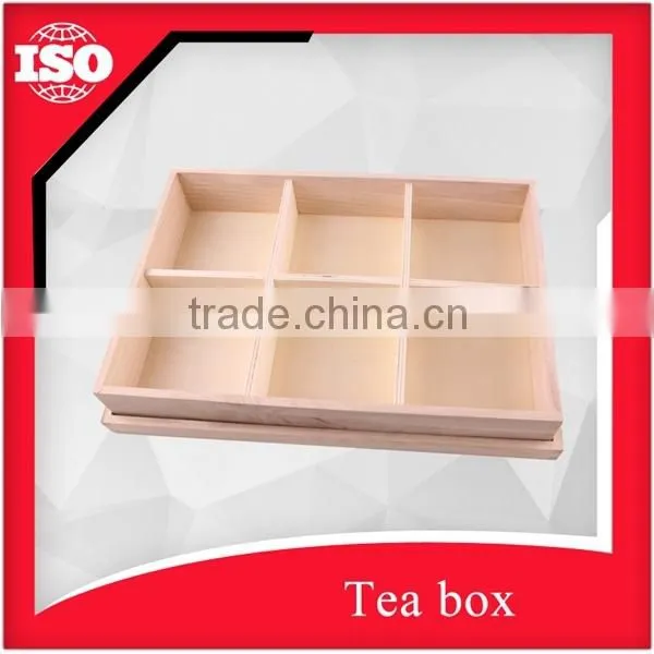New Design Lid and Printing Logo Wooden Tea Box Storage photo-5