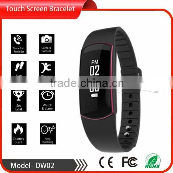 Waterproof Fiteness Bracelet Smart Touch Screen LED Bluetooth Tracker Bracelets