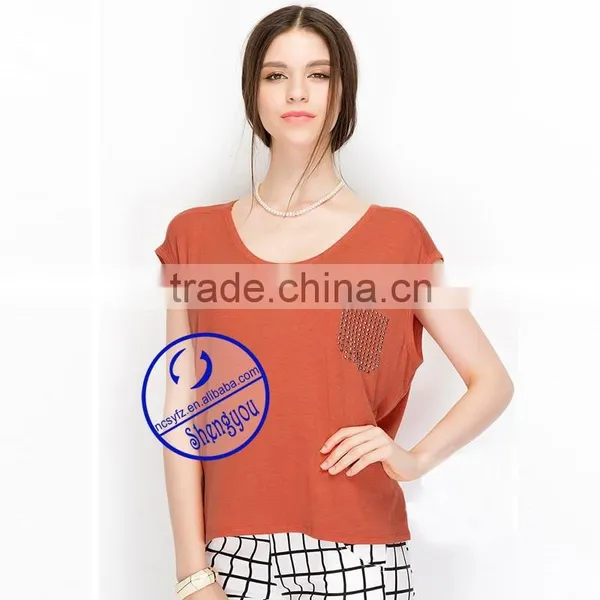 High Quality Women's Modal O-neck Tshirt Wholesale China photo-2