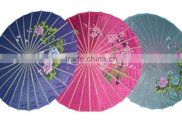 Hot Sell Decoration Parasols Silk Umberlla Bamboo Umbrella photo-4