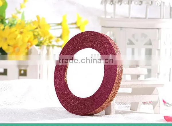 Wholesale Polyester Gold/Silver /pink Metallic Foil Ribbon photo-6