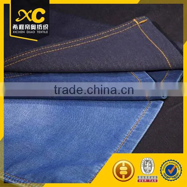 Cotton Poly Indigo Denim Jean Fabric photo-2