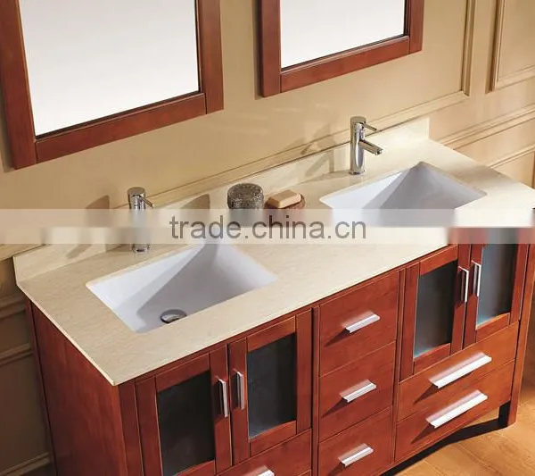 Waterproof Solid Wooden Bathroom Cabinet With Classic Style photo-2