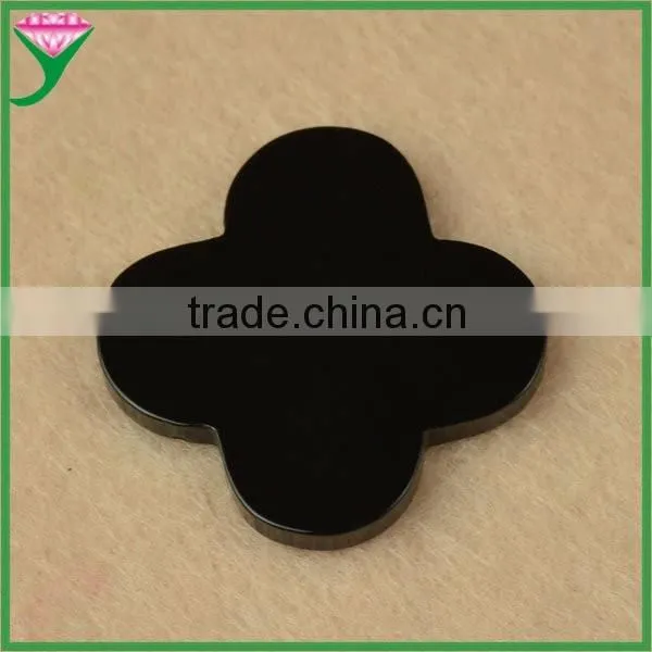 Cheap Buyers of Four Leaf Clover Natural Black Agate Semi Precious Stones