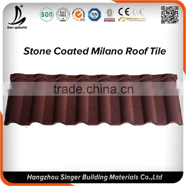 High Quality Guaranteed Environment Friendly Natural Building Material Stone Coated Roof Tile photo-3